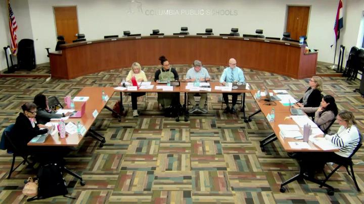 CPS Policy Committee Members in a U-shaped set up at their April 1, 2026, meeting.