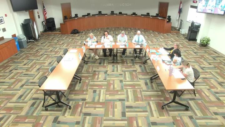 CPS Policy Committee Members in a U-shaped set up at their April 27, 2026, meeting.