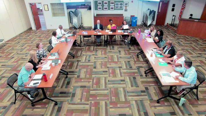 CPS Student Achievement Committee Members in a U-shaped set up at their September 2, 2026 meeting.